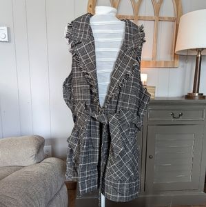 Democracy plaid vest